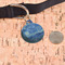 The Starry Night (Van Gogh 1889) Round Pet ID Tag - Large - In Context
