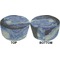 The Starry Night (Van Gogh 1889) Round Pouf Ottoman (Top and Bottom)