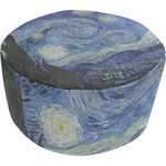 The Starry Night (Van Gogh 1889) Round Pouf Ottoman