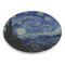 The Starry Night (Van Gogh 1889) Round Stone Trivet - Angle View