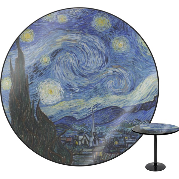 Custom The Starry Night (Van Gogh 1889) Round Table - 30"