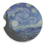 The Starry Night (Van Gogh 1889) Sandstone Car Coaster - Single