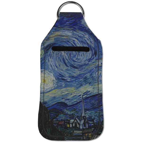 The Starry Night (Van Gogh 1889) Sanitizer Holder Keychain - Large (Front)