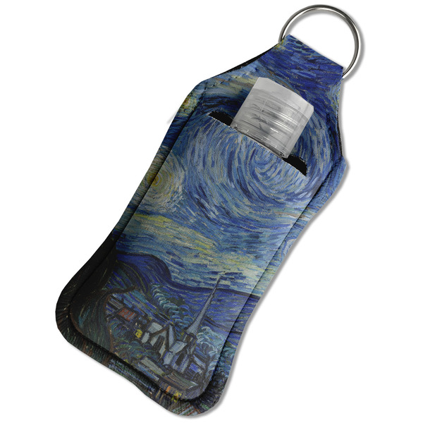 The Starry Night (Van Gogh 1889) Sanitizer Holder Keychain - Large in Case