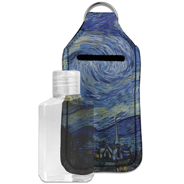 Custom The Starry Night (Van Gogh 1889) Hand Sanitizer & Keychain Holder - Large