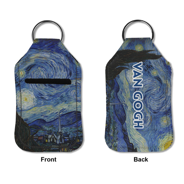 The Starry Night (Van Gogh 1889) Sanitizer Holder Keychain - Small APPROVAL (Flat)