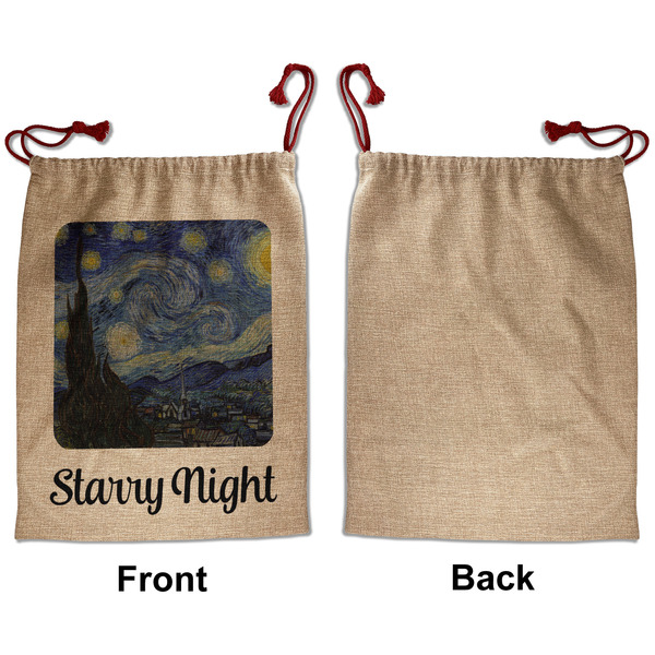 The Starry Night (Van Gogh 1889) Santa Bag - Approval - Front