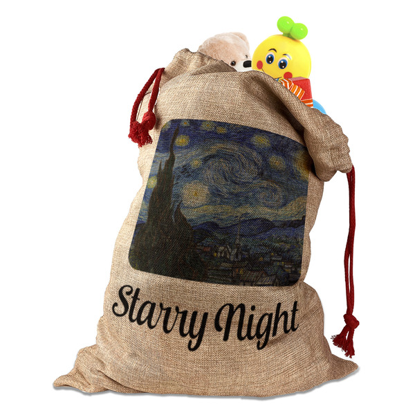 Custom The Starry Night (Van Gogh 1889) Santa Sack