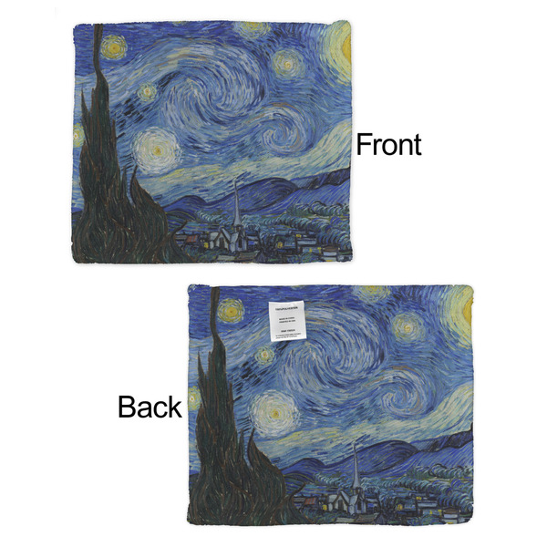 The Starry Night (Van Gogh 1889) Security Blanket - Front & Back View