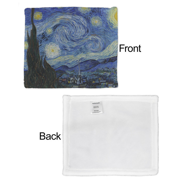 The Starry Night (Van Gogh 1889) Security Blanket - Front & White Back View