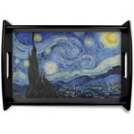 The Starry Night (Van Gogh 1889) Black Wooden Tray - Small