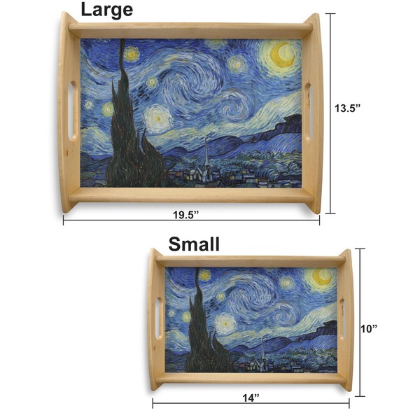 The Starry Night (Van Gogh 1889) Serving Tray Wood Sizes