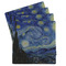 The Starry Night (Van Gogh 1889) Set of 4 Sandstone Coasters - Front View
