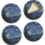 The Starry Night (Van Gogh 1889) Set of 4 Glass Appetizer / Dessert Plate 8"