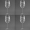 The Starry Night (Van Gogh 1889) Set of Four Personalized Wineglasses (Approval)