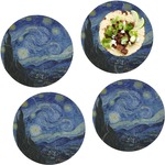 The Starry Night (Van Gogh 1889) Set of 4 Glass Lunch / Dinner Plate 10"