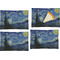 The Starry Night (Van Gogh 1889) Set of Rectangular Appetizer / Dessert Plates