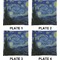 The Starry Night (Van Gogh 1889) Set of Square Dinner Plates (Approval)