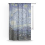 The Starry Night (Van Gogh 1889) Sheer Curtain