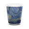 The Starry Night (Van Gogh 1889) Ceramic Shot Glass - 1.5 oz - White - Set of 4