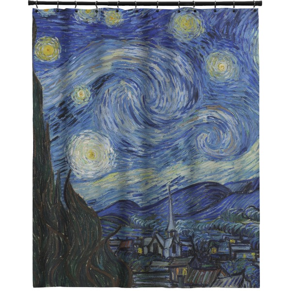 Custom The Starry Night (Van Gogh 1889) Extra Long Shower Curtain - 70"x84"