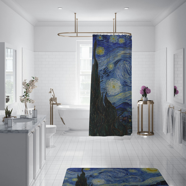 The Starry Night (Van Gogh 1889) Shower Curtain - Custom Size