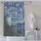 The Starry Night (Van Gogh 1889) Shower Curtain Lifestyle