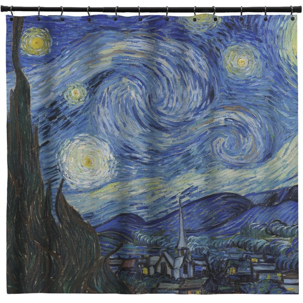 Custom The Starry Night (Van Gogh 1889) Shower Curtain - Custom Size
