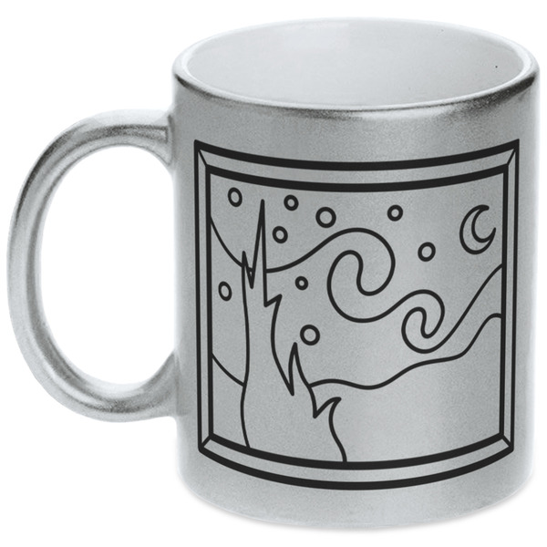 The Starry Night (Van Gogh 1889) Silver Mug - Main