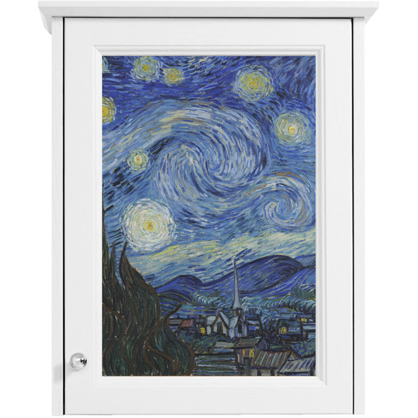 The Starry Night (Van Gogh 1889) Single White Cabinet Decal
