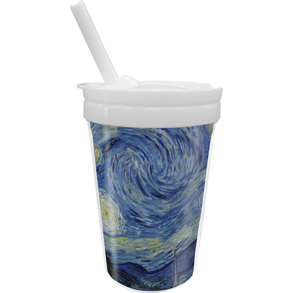 Custom The Starry Night (Van Gogh 1889) Sippy Cup with Straw