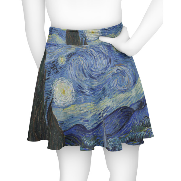 The Starry Night (Van Gogh 1889) Skater Skirt - Back