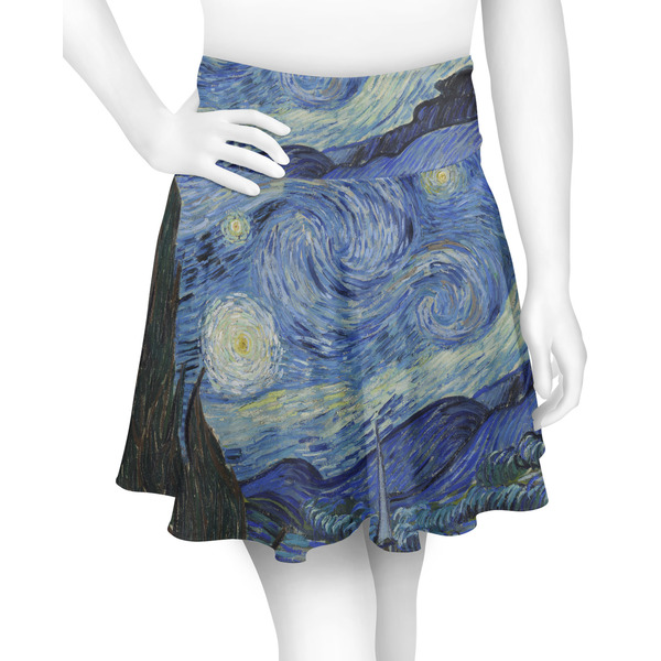 Custom The Starry Night (Van Gogh 1889) Skater Skirt