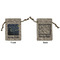 The Starry Night (Van Gogh 1889) Small Burlap Gift Bag - Front and Back