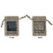 The Starry Night (Van Gogh 1889) Small Burlap Gift Bag - Front & Back