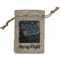 The Starry Night (Van Gogh 1889) Small Burlap Gift Bag - Front
