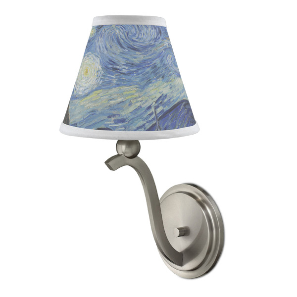 The Starry Night (Van Gogh 1889) Small Chandelier Lamp - LIFESTYLE (on wall lamp)