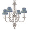 The Starry Night (Van Gogh 1889) Small Chandelier Shade - LIFESTYLE (on chandelier)