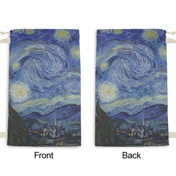 The Starry Night (Van Gogh 1889) Small Laundry Bag - Front & Back View