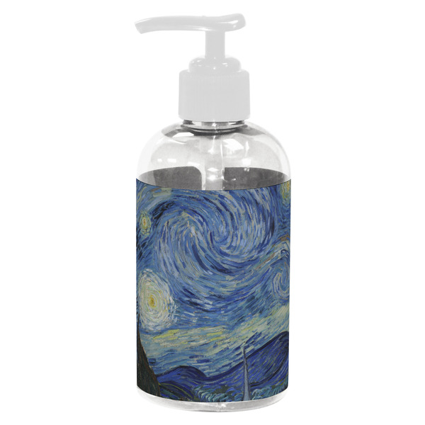 Custom The Starry Night (Van Gogh 1889) Plastic Soap / Lotion Dispenser (8 oz - Small - White)