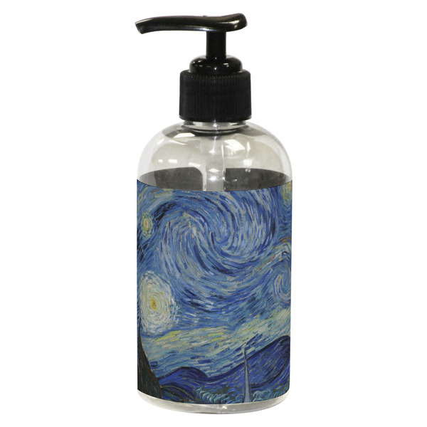 Custom The Starry Night (Van Gogh 1889) Plastic Soap / Lotion Dispenser (8 oz - Small - Black)