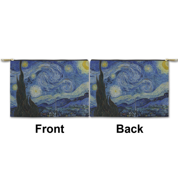 The Starry Night (Van Gogh 1889) Small Zipper Pouch Approval (Front and Back)