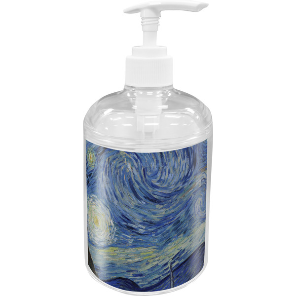 Custom The Starry Night (Van Gogh 1889) Acrylic Soap & Lotion Bottle