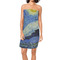 The Starry Night (Van Gogh 1889) Spa / Bath Wrap on Woman - Front View