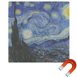 The Starry Night (Van Gogh 1889) Square Car Magnet - 6"