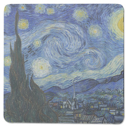 The Starry Night (Van Gogh 1889) Square Rubber Backed Coaster