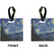 The Starry Night (Van Gogh 1889) Square Luggage Tag (Front + Back)