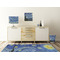 The Starry Night (Van Gogh 1889) Square Wall Decal Wooden Desk