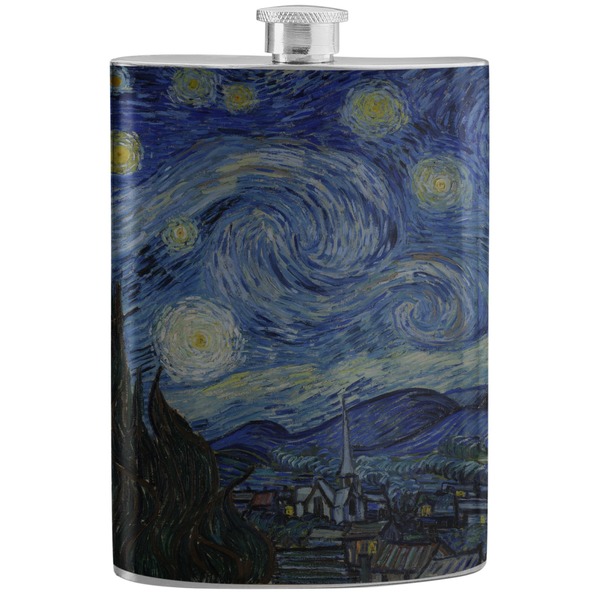 Custom The Starry Night (Van Gogh 1889) Stainless Steel Flask