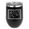 The Starry Night (Van Gogh 1889) Stainless Wine Tumblers - Black - Double Sided - Front